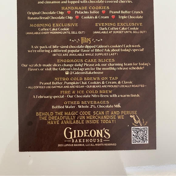 Gideons Bakehouse February 2023 Menu Card, New - Picture 7 of 7